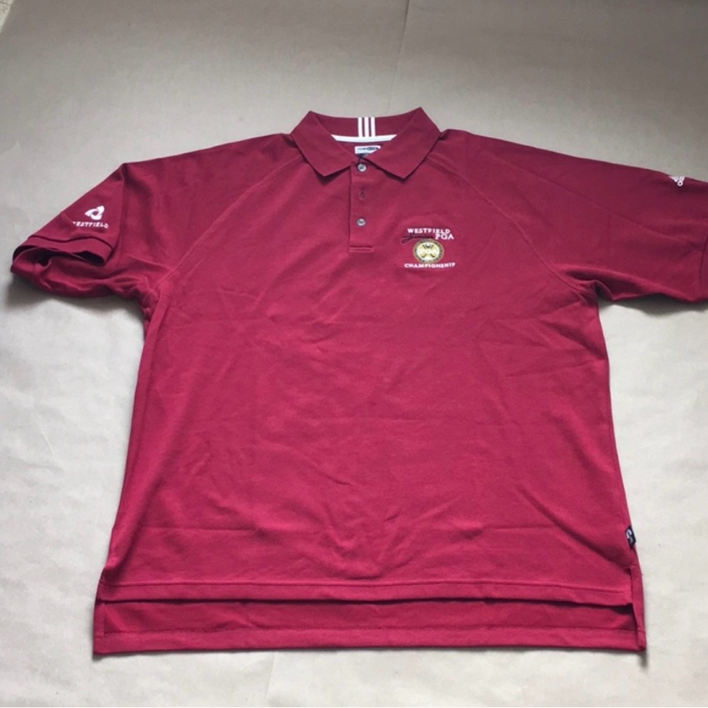 Nwt Adidas Westfield Jr Pga Championship Golf Shirt  Garnet  Xl